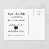 Elegante Plaid en Parels Save The Date Briefkaart (Achterkant)