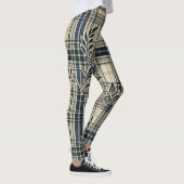 Elegante Plaid & Floral Leggings (Rechts)