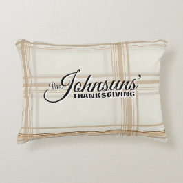 Elegante Plaid Herfst Thanksgiving Accent Kussen