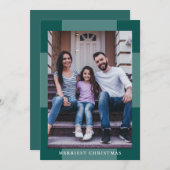 Elegante Plaid Prettigst Kerst Foto Feestdagenkaart (Voorkant / Achterkant)