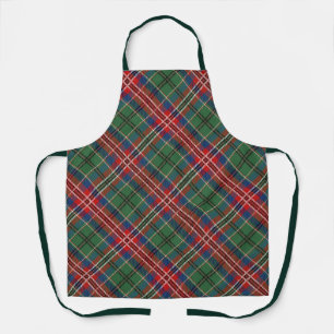 Elegante Plaid Rood Groen Rustieke Tartan Schort