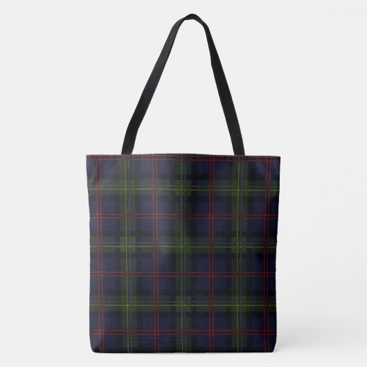 Elegante Plaid Rustieke Tartan Tote Bag (Voorkant)