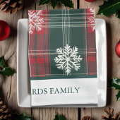 Elegante  Plaid Sneeuwvlokken patroon Kerst Theedoek