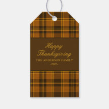 Elegante Plaid Thanksgiving Klassieker Vintage Aan