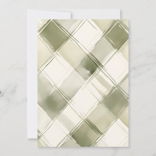 Elegante Plaid Waddle It Be Eend Geslacht Reveal Kaart (Achterkant)