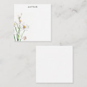 Elegante Plain Professionele Kalligrafie Bloemen Notitiekaartje (Voorkant / Achterkant)