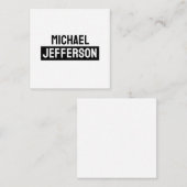 Elegante Plain Zwart Wit Gepersonaliseerde Custom Informatiekaartje (Voorkant / Achterkant)