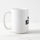 Elegante Plain Zwart Wit Gepersonaliseerde Custom Koffiemok (Links)