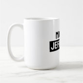 Elegante Plain Zwart Wit Gepersonaliseerde Custom Koffiemok (Links)