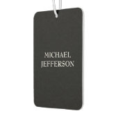 Elegante Plain Zwart Wit Gepersonaliseerde Custom Luchtverfrisser (Links)