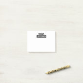Elegante Plain Zwart Wit Gepersonaliseerde Custom Post-it® Notes (Op bureau)