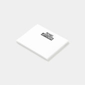 Elegante Plain Zwart Wit Gepersonaliseerde Custom Post-it® Notes (Schuin)