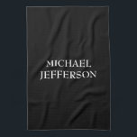 Elegante Plain Zwart Wit Gepersonaliseerde Custom Theedoek<br><div class="desc">Je zegt dat een zwarte achtergrond niet goed zou zijn? Denk nog eens na. Zwart is altijd de kleur van smaak en adel. Het is een van de meest opvallende en opvallende kleuren in de geschiedenis. Waarom niet je eigen persoonlijkheid en smaak aan anderen weerspiegelen met deze uniek ontworpen sjabloon?...</div>