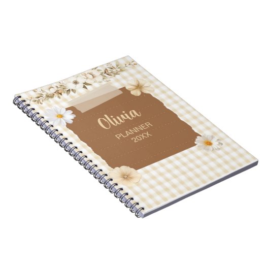 Elegante Planner met Soft Stamp & Roos Accents – C Notitieboek (Rechterzijde)