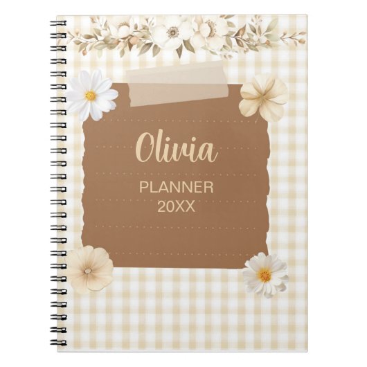 Elegante Planner met Soft Stamp & Roos Accents – C Notitieboek (Voorkant)