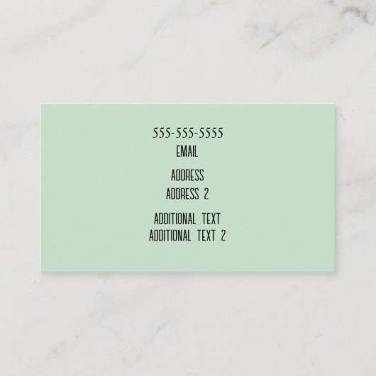 Elegante Planten/Botany/Huis Planten/Natuur Visitekaartje (Achterkant)