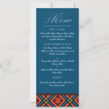 Elegante Platte Geometrische Trouwmenu met Archite