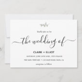 Elegante platte moderne botanische groene tak huwe kaart (Voorkant)