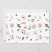 Elegante platte moderne botanische groene tak huwe kaart (Achterkant)