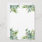 Elegante platte Save The Date kaart (Achterkant)