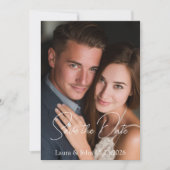 Elegante platte Save the Date trouwuitnodiging (Voorkant)