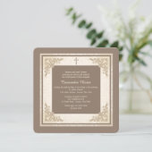 Elegante plein religieuze uitnodiging (Staand voorkant)