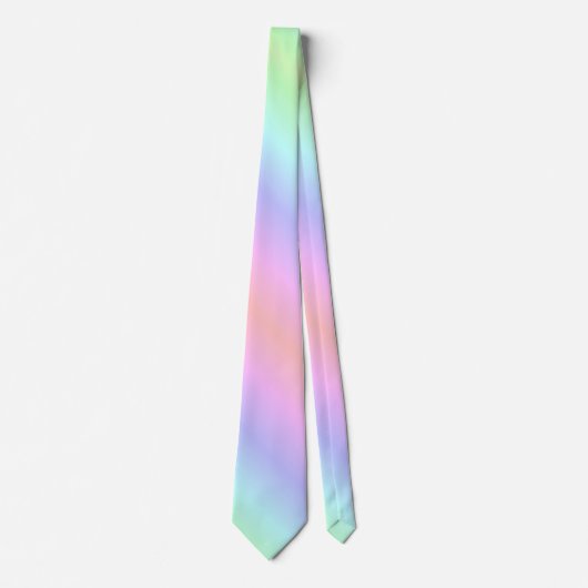 Elegante Plezier Zachte Abstracte Regenboog Kleur  Stropdas (Voorkant)