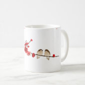 Elegante Plum Blossom & Birds Classic Mok (Voorkant rechts)