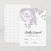 Elegante Plum en Grijze Bloemen Stippen bruiloft R