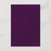 Elegante Plum Paarse & Gold Wedding QR Code Detail Informatiekaartje (Achterkant)