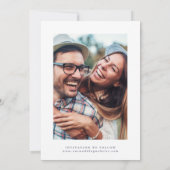 Elegante Plum Paarse & Indigo Blue Floral Wedding Save The Date (Achterkant)