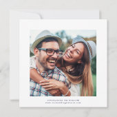 Elegante Plum Paarse & Indigo Blue Floral Wedding Save The Date (Achterkant)