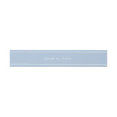 Elegante poederblauwe scriptuur bruiloft uitnodigingen wikkel (Vlak)