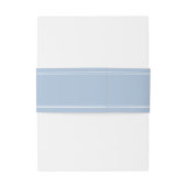 Elegante poederblauwe scriptuur bruiloft uitnodigingen wikkel (Achterkant Voorbeeld)
