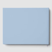 Elegante poederblauwe trouw gastenboek (Achterkant)