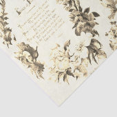Elegante  Poëzie van Bloemen Beige Tissuepapier (Detail)