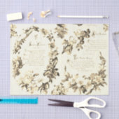 Elegante  Poëzie van Bloemen Beige Tissuepapier (Craft)