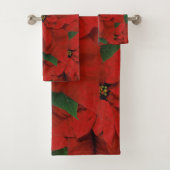Elegante Poinsettia badhanddoek set Bad Handdoek (Insitu)