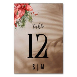 Elegante poinsettia bloemenboeket kaart