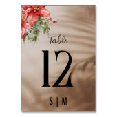 Elegante poinsettia bloemenboeket kaart (Achterkant)