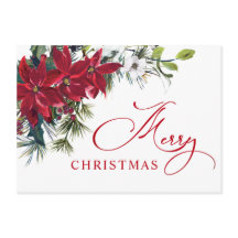 Elegante Poinsettia Kerstmis Mistletoe Groet