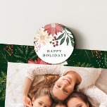Elegante Poinsettia Vrolijke Kerstmis Waterverf Magneet<br><div class="desc">🧲 sier je koelkast, magnetische planken en meer met de schoonheid van mijn magneten. Deze charmante magneten brengen een vleugje elegantie en feestelijkheid in uw dagelijkse ruimtes. ___________________________ ***Dit ontwerp maakt deel uit van een kerstvakantie collectie*** Stap in een wereld van tijdloze vakantie charme met mijn "Feestelijke Flora: Christmas Splendor...</div>