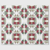 Elegante poinsettia's cadeaupapier (Vlak)