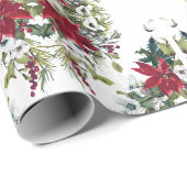 Elegante poinsettia's cadeaupapier (Rol Hoek)