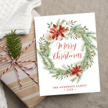 Elegante Poinsettia's en Groen Geen Foto