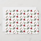 Elegante Poinsettias Foto Merry Christmas Script Feestdagenkaart (Achterkant)