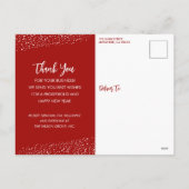 Elegante Poinsettias Zakelijke vakantie dank u Feestdagenkaart (Achterkant)