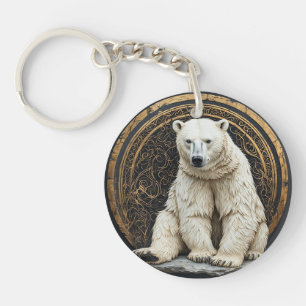 Elegante Polar Beer illustratie Sleutelhanger