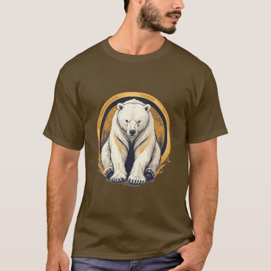 Elegante Polar Beer illustratie T-shirt (Voorkant)