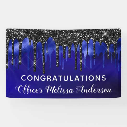 Elegante Politie Pensioen Wetshandhaving Spandoek (Horizontaal)